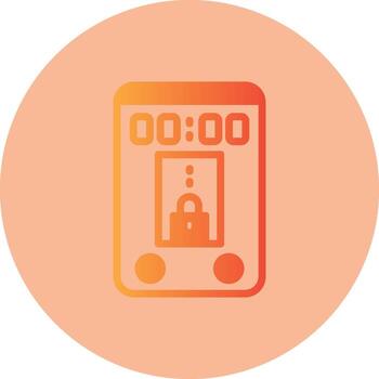 Lock Gradient Circle Icon vector