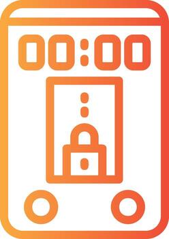 bloquear lineal degradado icono vector