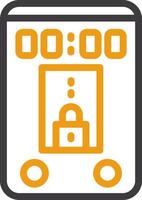 Lock Line Two Color Icon vector