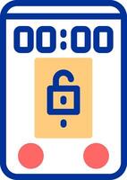 Unlock Color Filled Icon vector