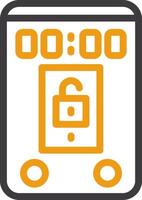 Unlock Line Two Color Icon vector