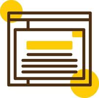 Info Yellow Lieanr Circle Icon vector