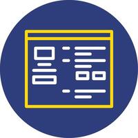 Help Dual Line Circle Icon vector