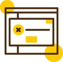 Error Yellow Lieanr Circle Icon vector