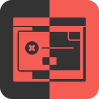 Error Red Inverse Icon vector