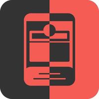 Refresh Red Inverse Icon vector