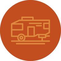 Parked RV Line Multi color Icon vector