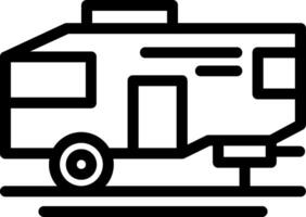 Parked RV Line Icon vector