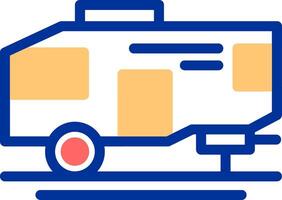 Parked RV Color Filled Icon vector