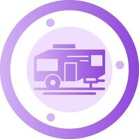 Parked RV Glyph Gradient Icon vector