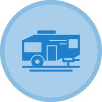 Parked RV Multicolor Circle Icon vector