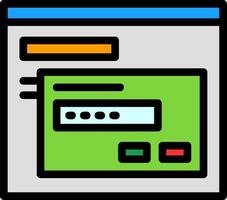 Pin Line Filled Icon vector