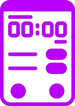 reloj sólido multi degradado icono vector