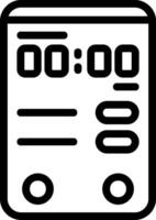 Clock Line Icon vector