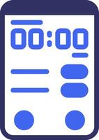 Clock Solid Two Color Icon vector