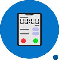 Clock Flat Shadow Icon vector