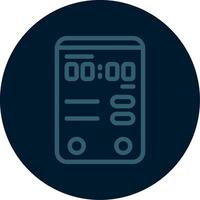 Clock Line Multi color Icon vector