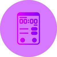 Clock Gradient Circle Icon vector