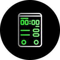 Clock Dual Gradient Circle Icon vector