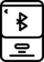 icono de línea bluetooth vector