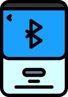 Bluetooth Line Filled Icon vector