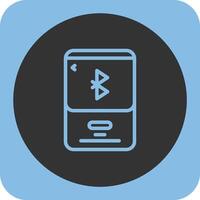 Bluetooth lineal redondo icono vector