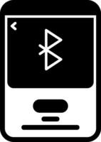 icono de glifo de bluetooth vector