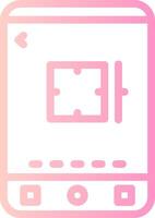 Camera Linear Gradient Icon vector