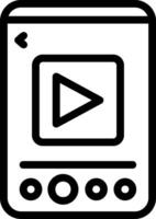 Video Line Icon vector