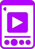 Video Solid Multi Gradient Icon vector