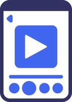 Video Solid Two Color Icon vector