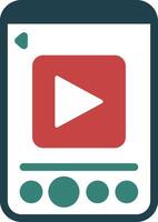 Video Glyph Two Color Icon vector