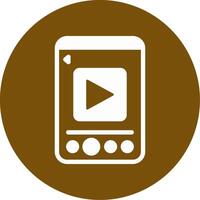 Video Glyph Circle Icon vector