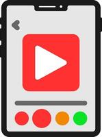 Video Flat Icon vector