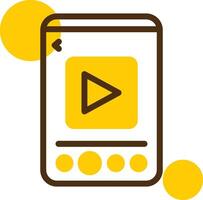 Video Yellow Lieanr Circle Icon vector