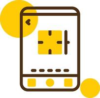 Image Yellow Lieanr Circle Icon vector