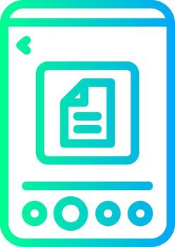 documento lineal degradado icono vector