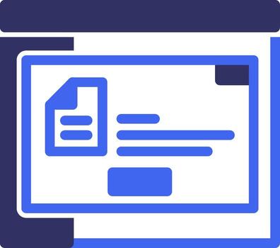 File Solid Two Color Icon vector