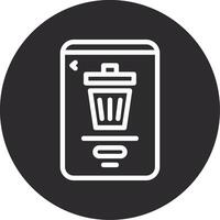 Trash Inverted Icon vector