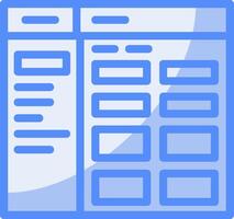 Archive Line Filled Blue Icon vector