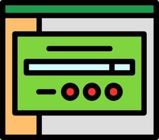 Link Line Filled Icon vector