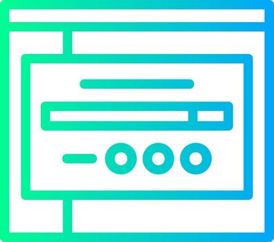 enlace lineal degradado icono vector