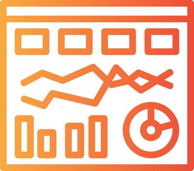 cadena lineal degradado icono vector