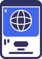 Globe Solid Two Color Icon vector