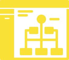 Network Solid Multi Gradient Icon vector