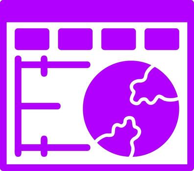 tierra sólido multi degradado icono vector