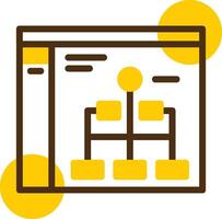 Network Yellow Lieanr Circle Icon vector