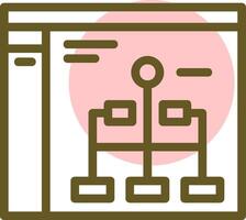 Network Linear Circle Icon vector