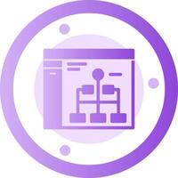 Network Glyph Gradient Icon vector