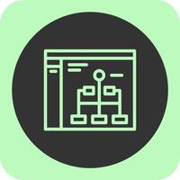 Network Linear Round Icon vector